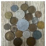 (20) Vintage Mixed Foreign Coins