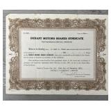 Durant Motors Share Syndicate