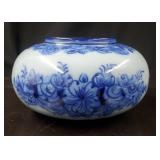 Blue Floral Porcelain Bowl Made in Portugal