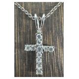 Sterling Silver Chain with CZ Cross