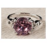 Faceted Pink Sapphire Ring