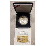 2018 World War I Centennial Silver Dollar