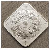 1 oz Silver Queens Beasts Bar