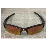 Oakley Flak Wrap-Around Mirrored Sunglasses