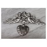 Pewter Ladies Brooch