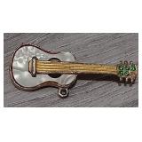 1960s Guitar Women's Brooch
