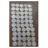 (50) Silver Mercury Dimes #1