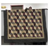 King Size Bed Spread Quilt w/ (2) Pillow Shams