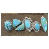(5) Various Sterling Silver Rings #5