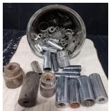 Steel Metal Coca-Cola Bucket w/Sockets