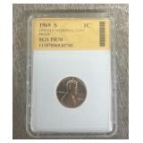 1969 S SGS PR70 Lincoln Memorial Cent