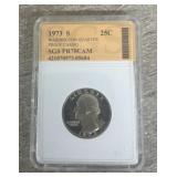 1973 S SGS PR70CAM 25ï¿½ Piece
