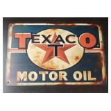 Metal Texaco Motor Oil Sign