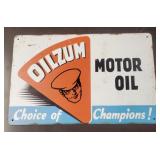 Metal Oilzum Motor Oil Sign