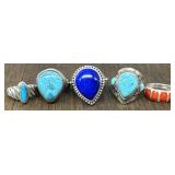 (5) Various Sterling Silver Rings #8