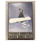 Snowboarding Poster Framed