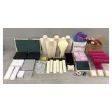 Assortment of Jewelry Display Stands & Boxes