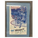 Framed 1991-92 Roadrunners Signed Hockey Poster