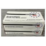 (100) Rounds of Winchester 45 Auto Ammo