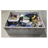 Large Metal Bin Full of Shop Supplies