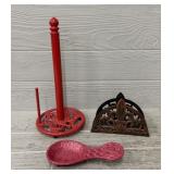 Cast Iron Towel Holder, SpoonRest & Napkin Holder