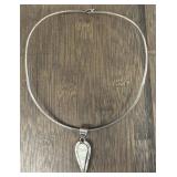 Navajo Sterling Silver Opal Collar Necklace
