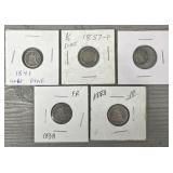 (5) Seated Liberty Dimes & Half Dimes