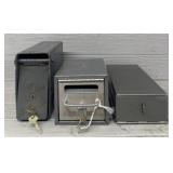 (3) Metal Safes