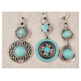 (3) Turquoise Fashion Necklaces