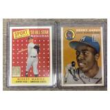 Mickey Mantle & Hank Aaron Cards: 1996 & 2021