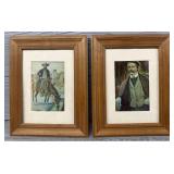 (2) Various Wood Framed Western Prints
