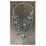 Real Stone Bib Necklace