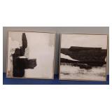 (2) Framed Abstract Art