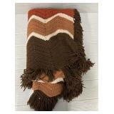 Multi Brown Crochet Twin Size Blanket