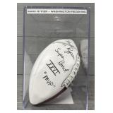 Signed Mark Rypien 'Super Bowlï¿½ Football in Case