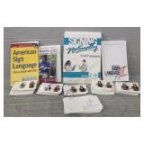 Assortment of Sign Language Books & Flashcards