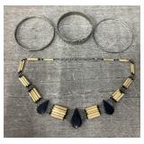 (3) Native Silver Cuff Bracelets & (1) Necklace