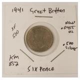 1941 Great Britain 6 Pence