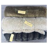 (3) Various Large Rolls of Faux Fur