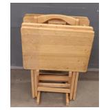 (4) Wood TV Trays