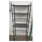 Rolling 5-Tier Metal Storage Shelf