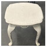 White Wood End Table