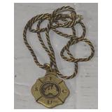 Vintage Firefighter Themed Pendant Necklace