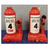 (2) 4-Ton Bottle Jacks