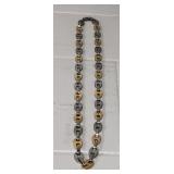 Silver & Gold Tone Coffee Bean Chain