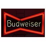 Vintage Budweiser Bow Tie Neon Sign