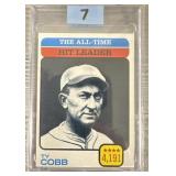 1973 All Time Hit Leader Ty Cobb Card