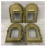 (4) Metal Mailbox Doors