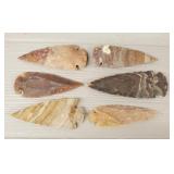 (6) Agate Arrowheads