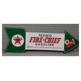 Tin Metal Texaco Fire Chief Sign
